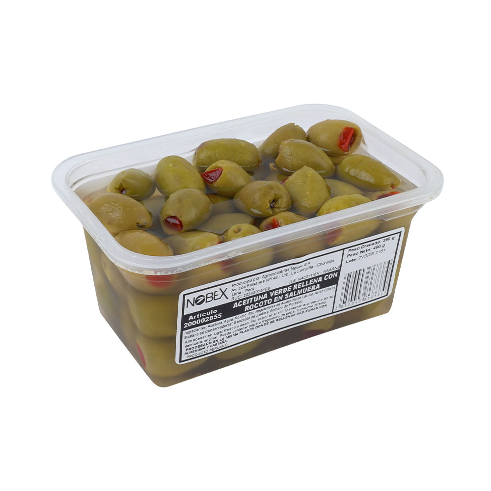 Aceitunas Verdes Rellenas con Rocoto 260g