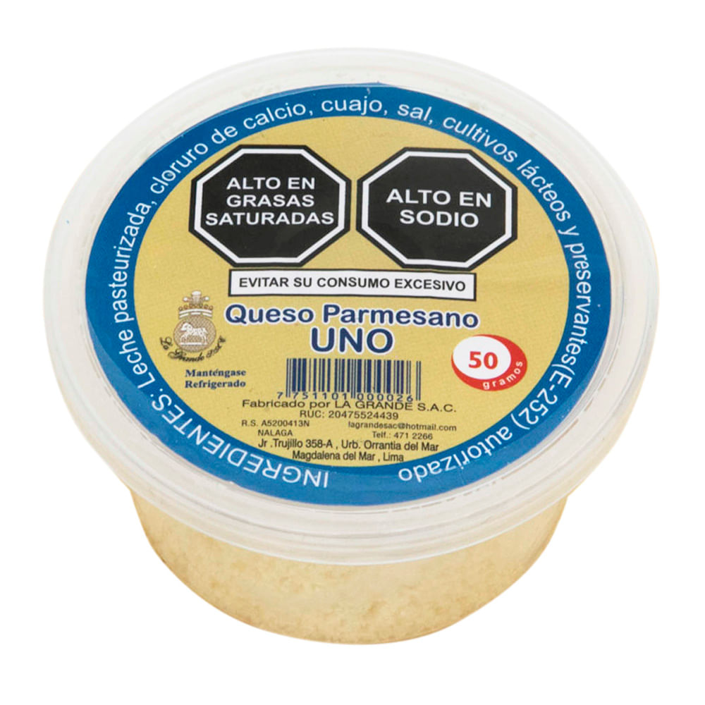 Queso Parmesano Rallado Pote 50 g