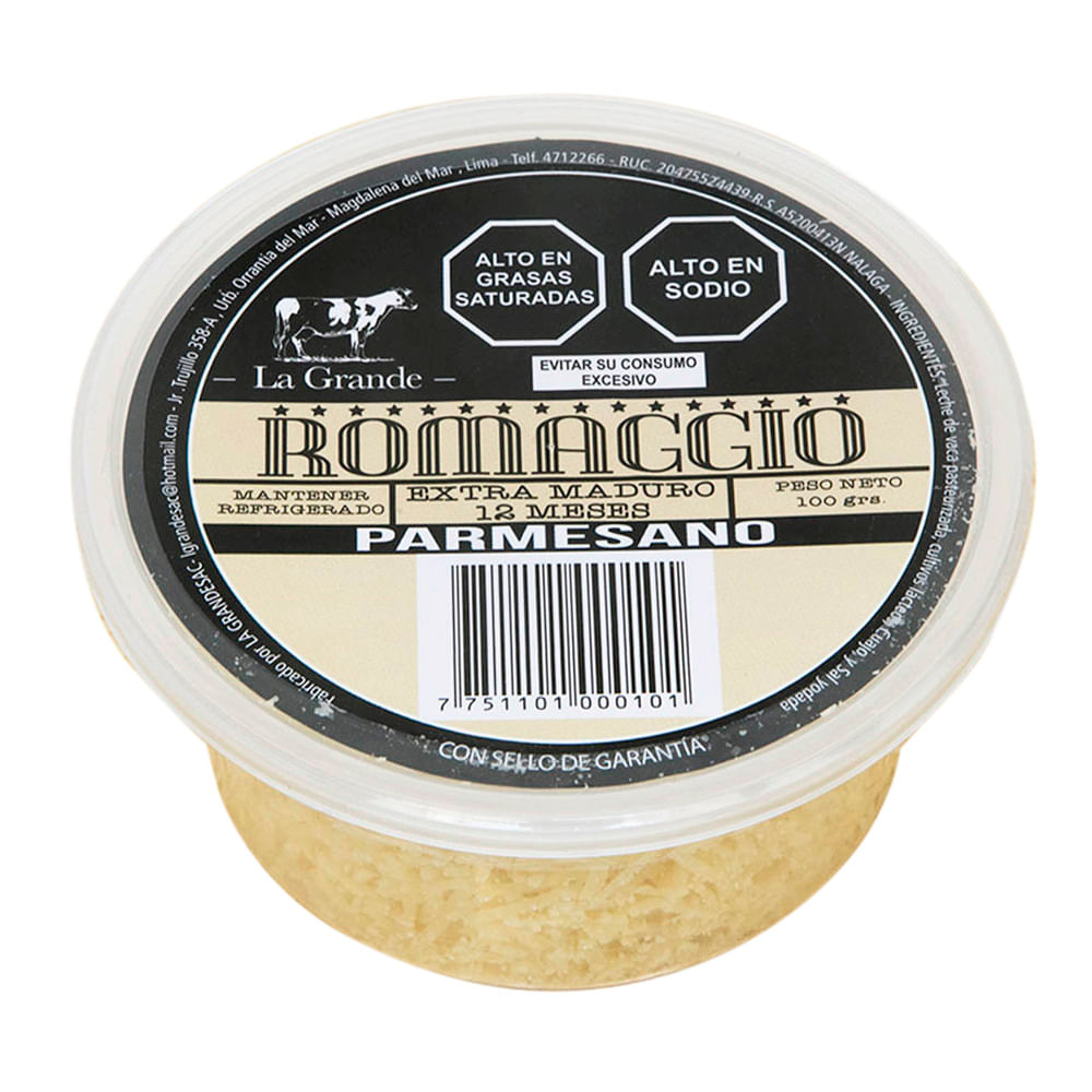 Queso Parmesano Rallado Hebras Pote 100 g