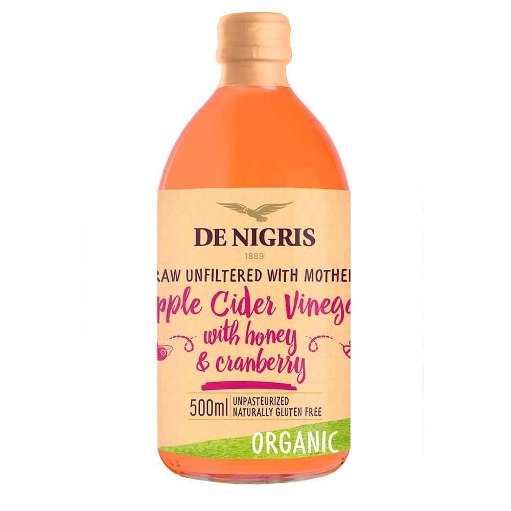 Vinagre de Sidra de Manzana con Miel y Arándanos Botella 500 ml