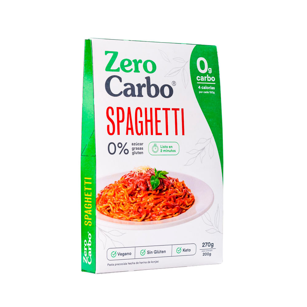 Zero Carbo Pasta Precocida de Konjac Spaghetti Sin Gluten Doypack 270 g