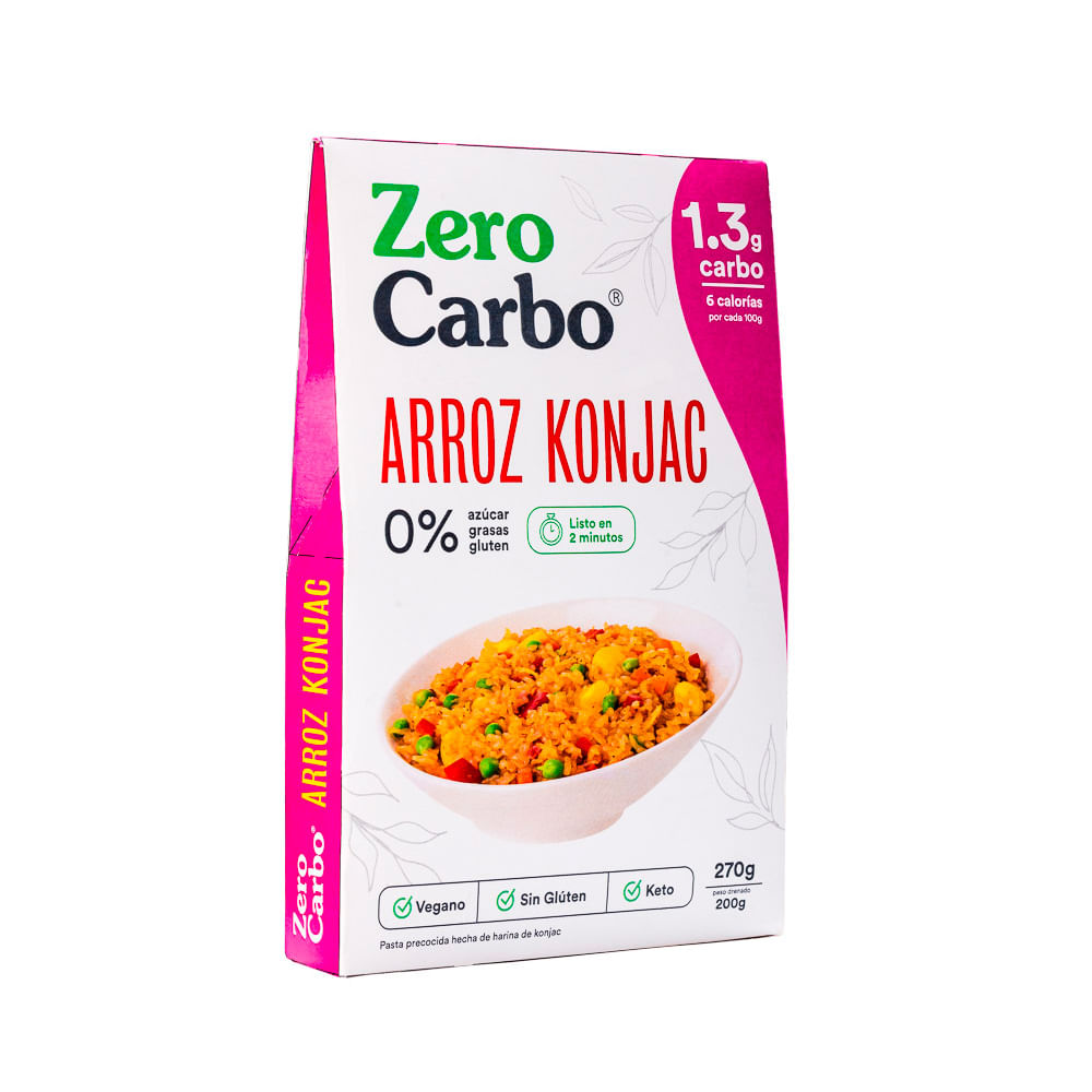 Zero Carbo Pasta Precocida de Konjac Arroz Konjac Sin Gluten Doypack 270 g
