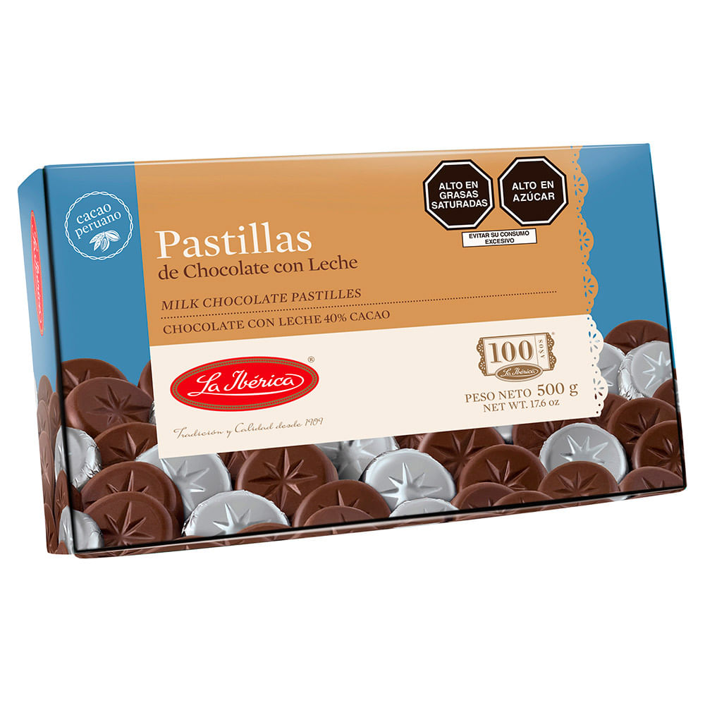 Chocolate Pastillas La Ibérica Caja 500 g