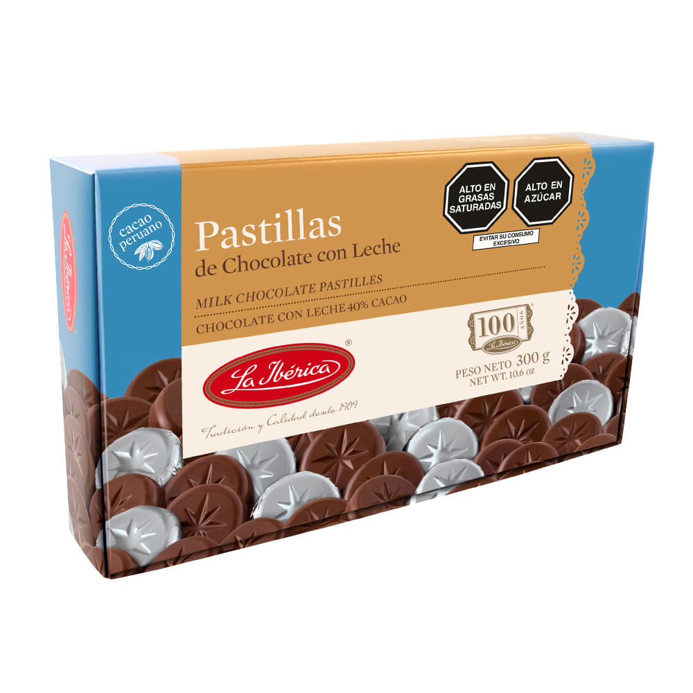 Chocolate Pastillas La Ibérica Caja 300 g