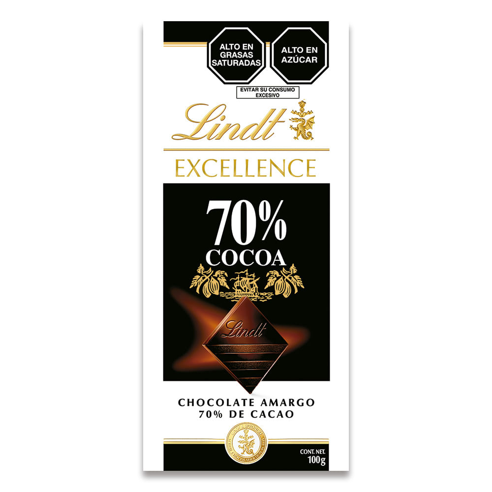 Chocolate Oscuro 70% Cacao Lindt Excellence 100g