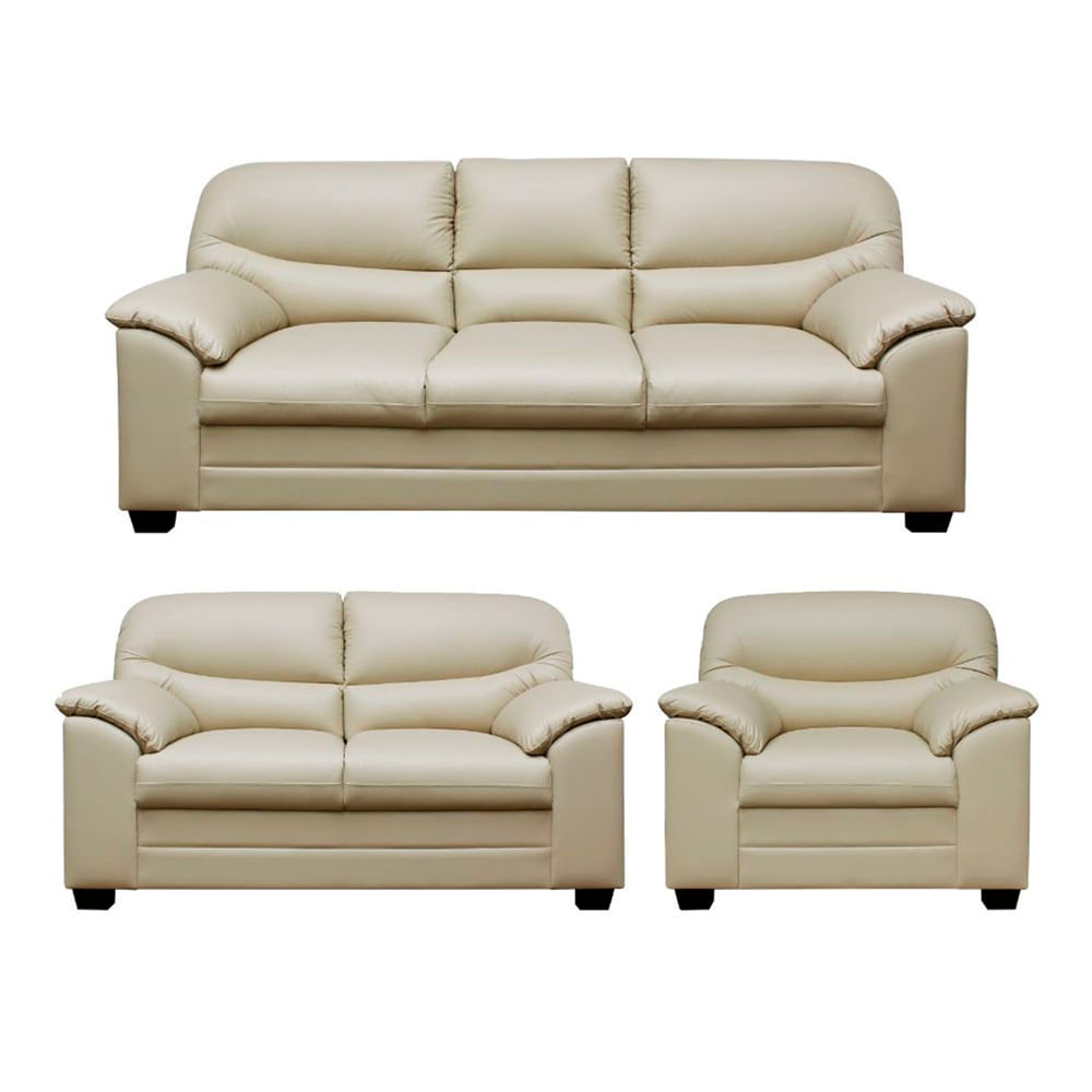 Juego de Sala Nicolett 3-2-1 Beige