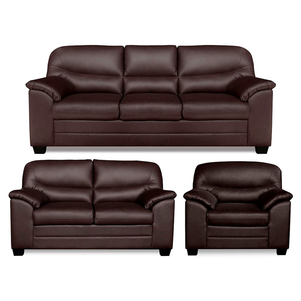 Juego de Sala Nicolett 3-2-1 Marrón