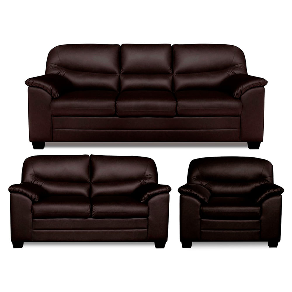 Juego de Sala Nicolett 3-2-1 Nogal