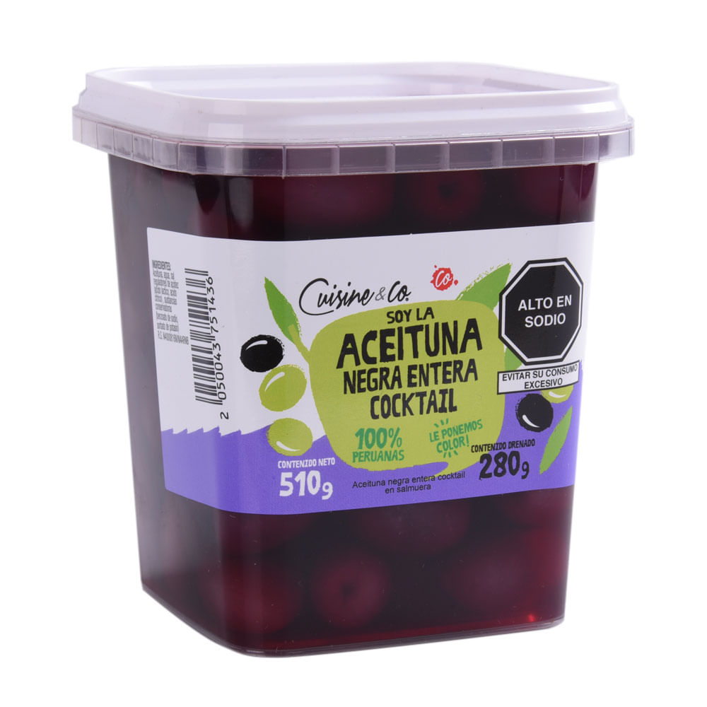 Aceituna Negra Entera Cocktail Cuisine & Co 280g