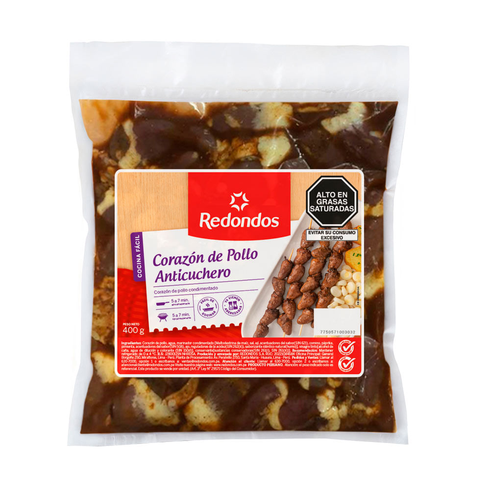Corazón de Pollo Anticuchero Bolsa 400 g
