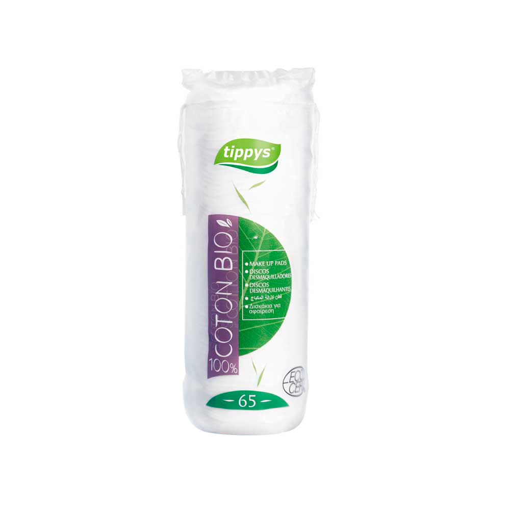 Discos Desmaquilladores de Algodón Tippys Coton Bio Bolsa 65 Unid