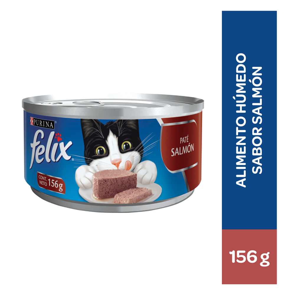 Felix Alimento Húmedo para Gatos Paté de Salmón Lata 156 gr