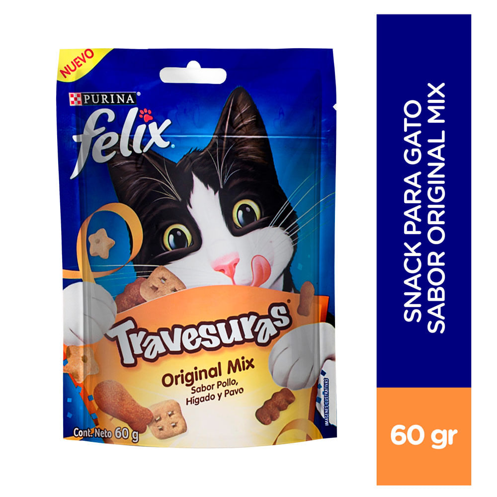 Felix Travesuras Bocaditos para Gato Original Mix Doypack 60 gr