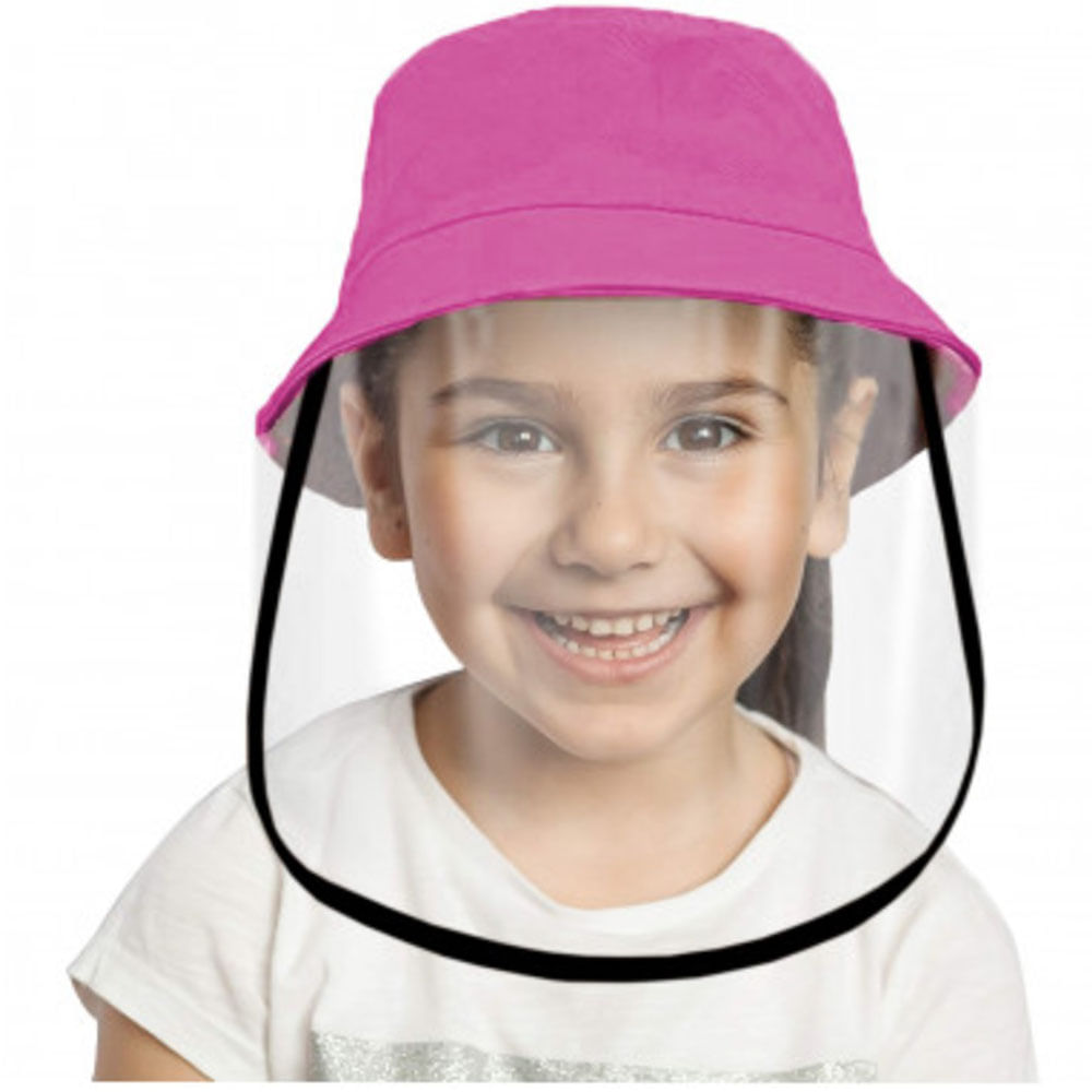 Gorro Protector Facial Infantil Fucsia