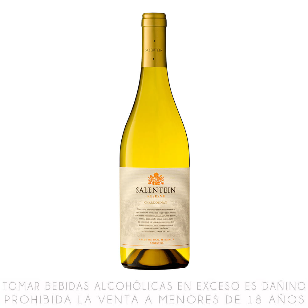 Vino Blanco Chardonnay Reserva Salentein Botella 750ml