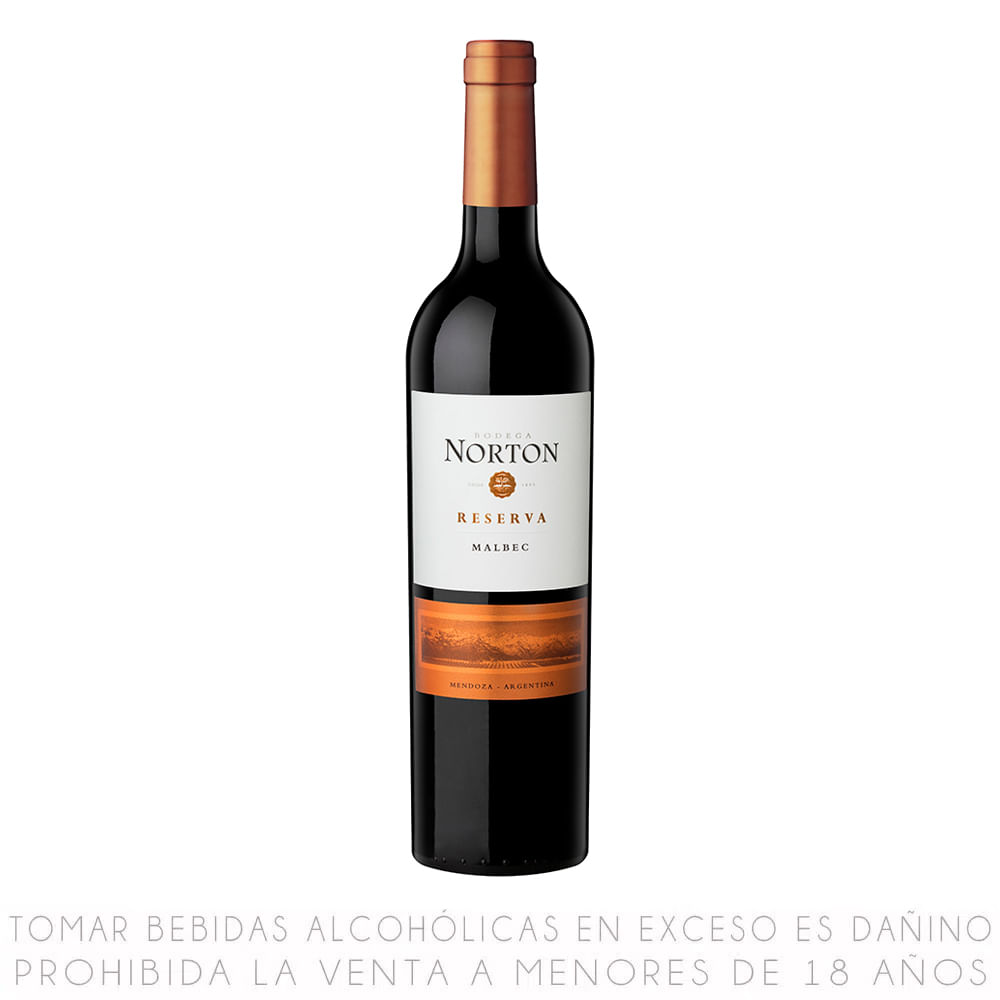 Vino Tinto Malbec Norton Reserva Botella 750ml