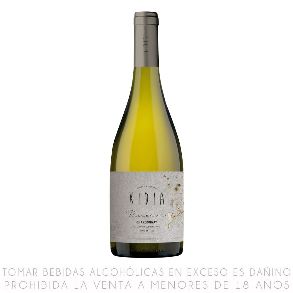 Vino Blanco Chardonnay Reserva Kidia Botella 750ml