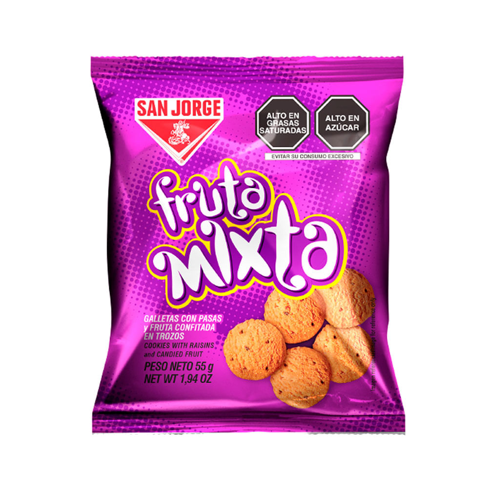 Galletas Fruta Mixta Bolsa 60 g