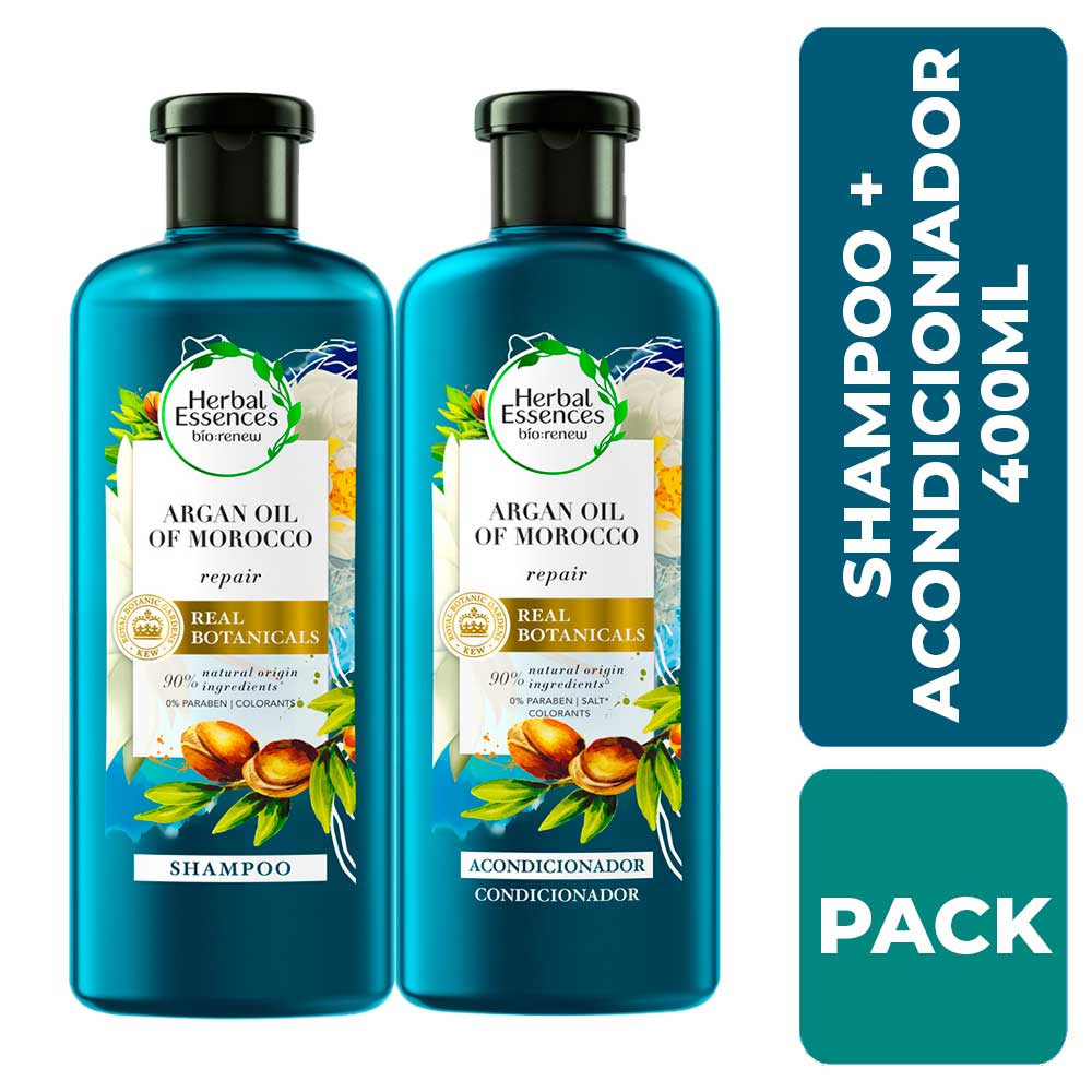 Pack Herbal Essences Argan Oil 400ml: Shampoo + Acondicionador