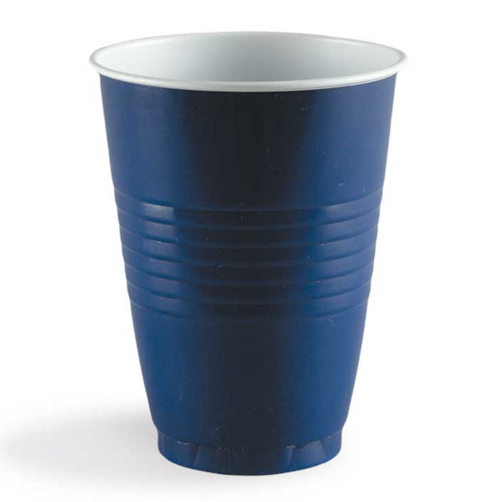Vaso Descartable 355 ml Paquete 12 unid Azul Vivo