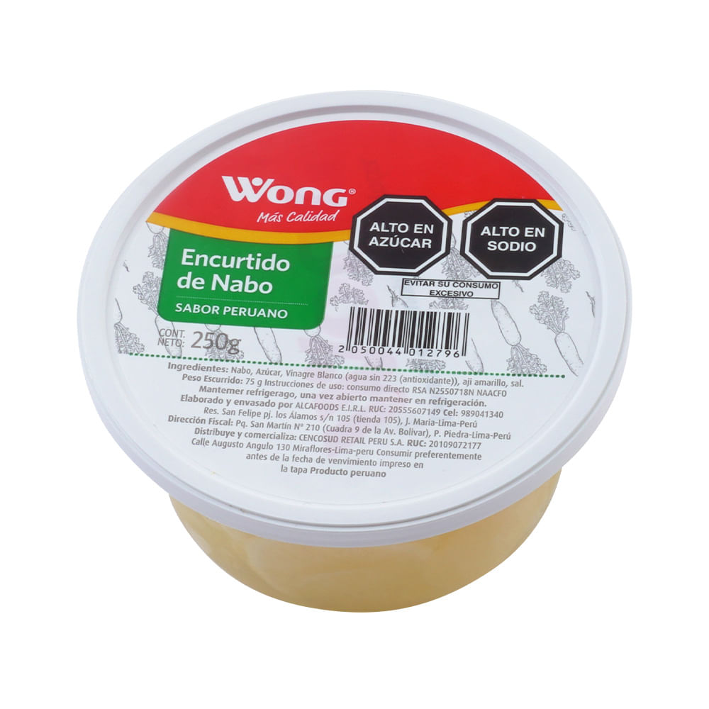 Encurtido de Nabo Wong x 250 g