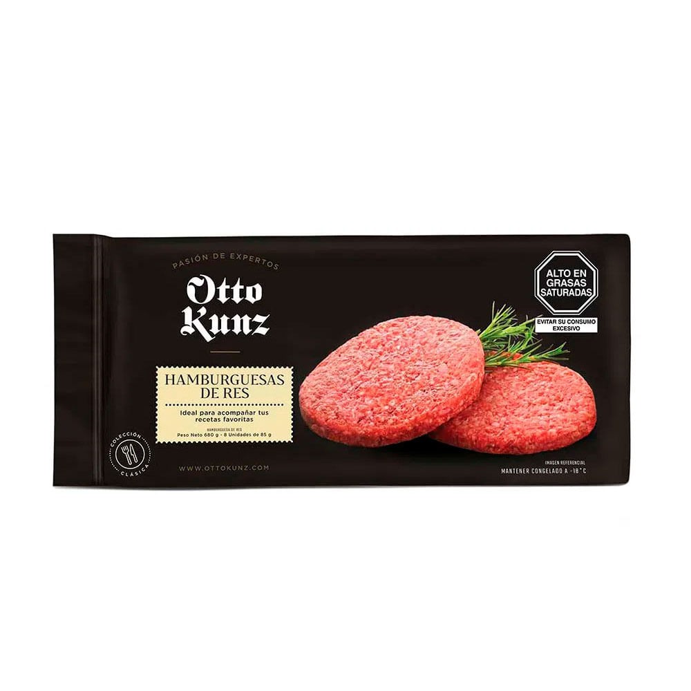 Hamburguesa de Res Otto Kunz 8un