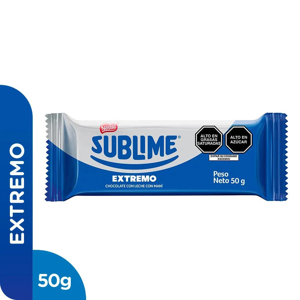 Chocolate con Leche con Maní Extremo Sublime Tableta 50 g