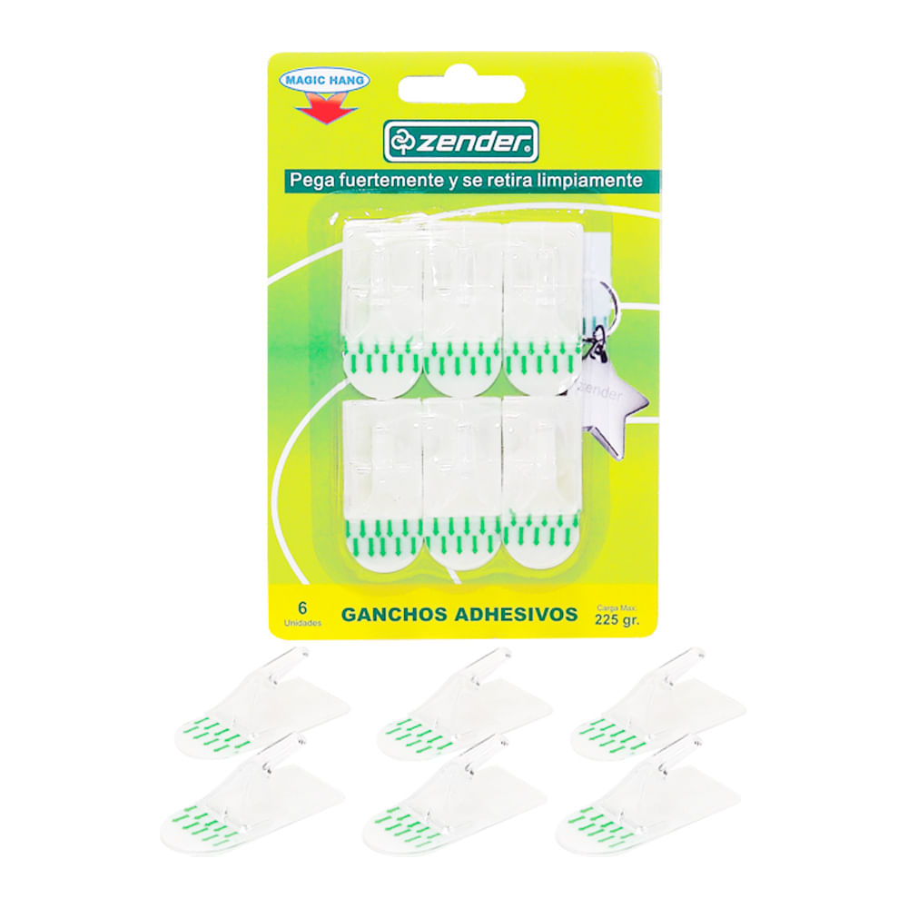 Gancho Adhesivo Reusable Transparente