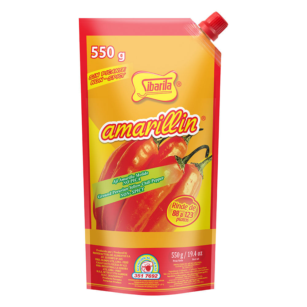 Salsa de Ají Amarillo Envasado 550 g