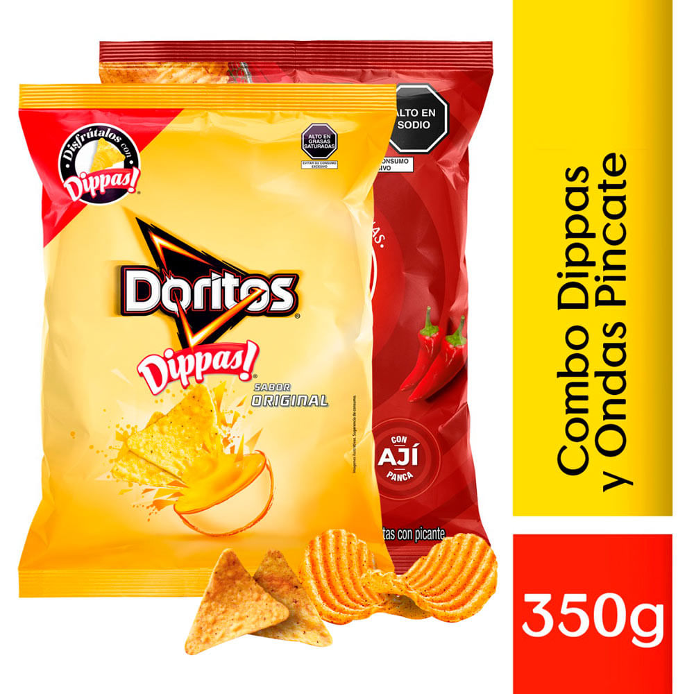 Tortillas de Maíz Doritos Dippas Original Bolsa 200 g + Papas Ondas