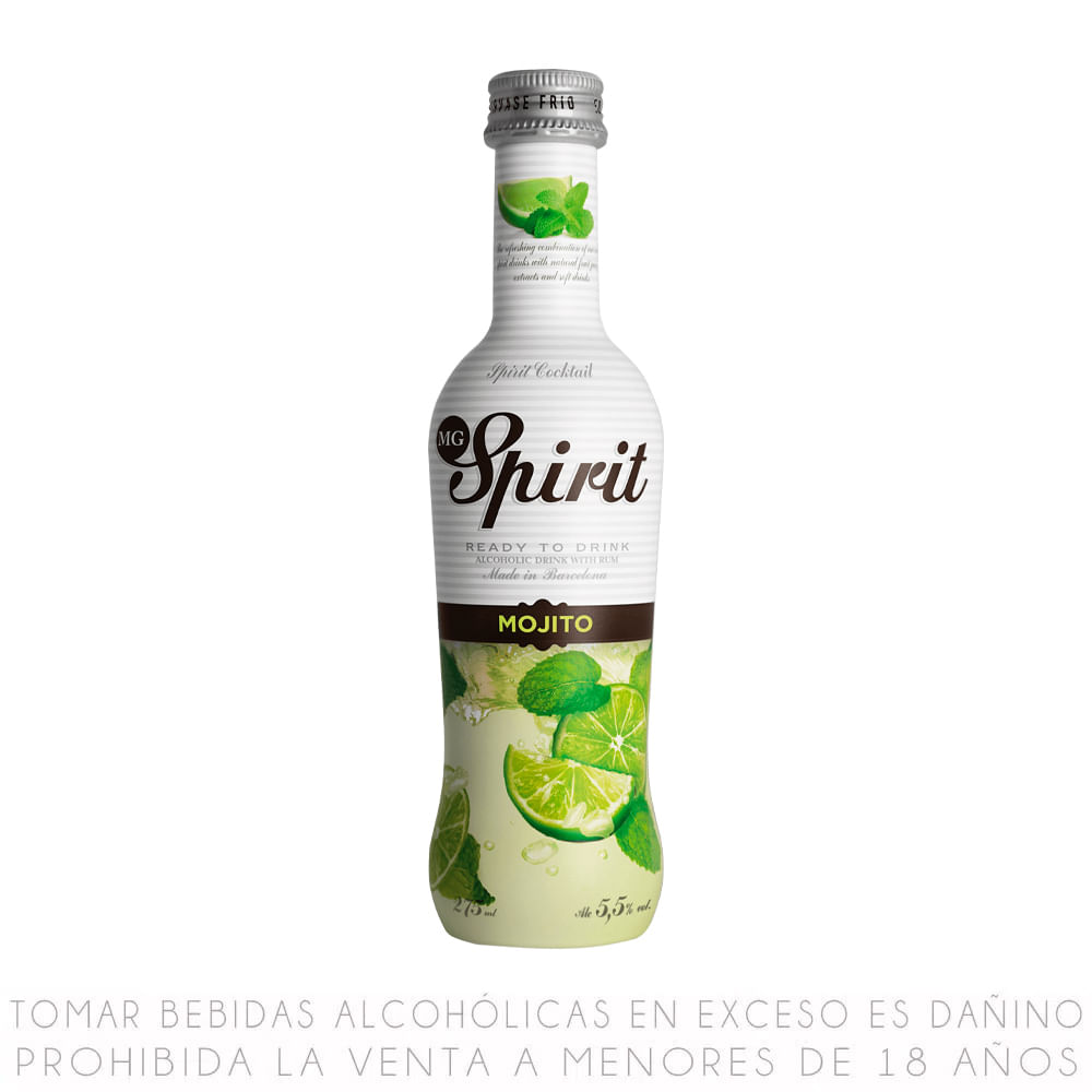 Bebida Ready to Drink MG Spirit Mojito Botella 275 ml