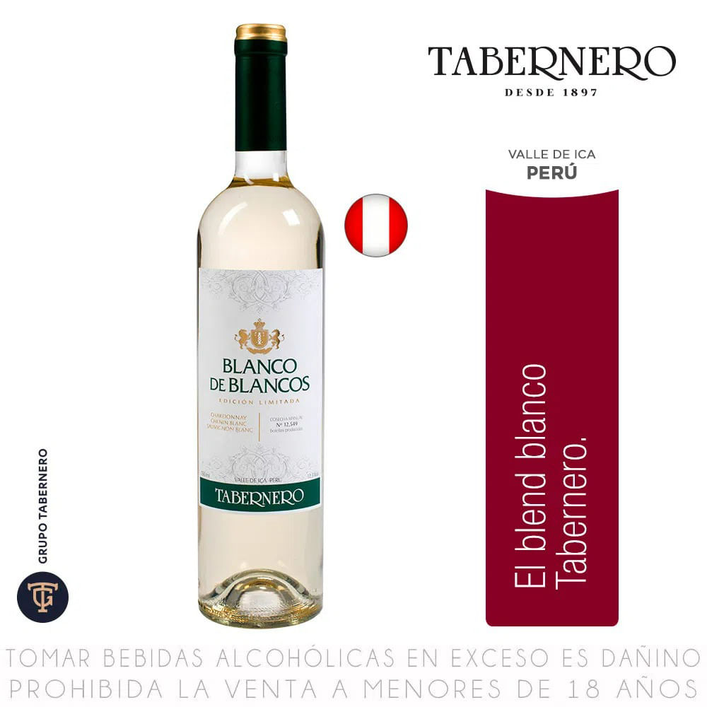 Vino Blanco Blend Tabernero Blanco de Blancos Botella 750ml