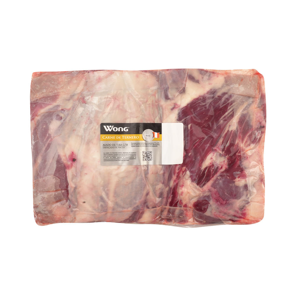Asado de Tira con Hueso de Ternero Wong x kg