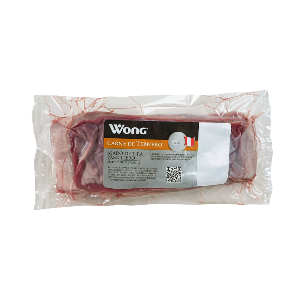 Asado de Tira Parrillero de Ternero Wong x kg