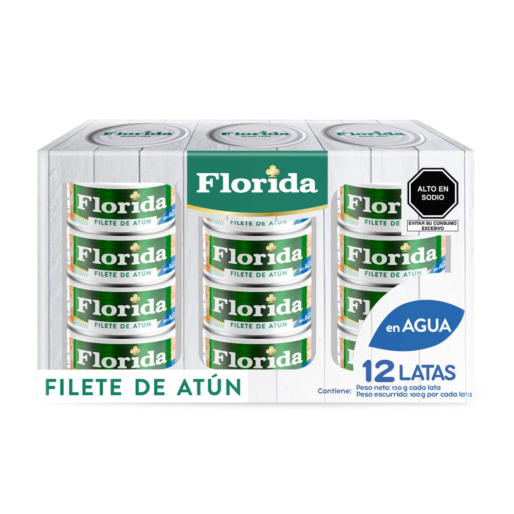 Pack 12 Unid Filete Atún En Agua