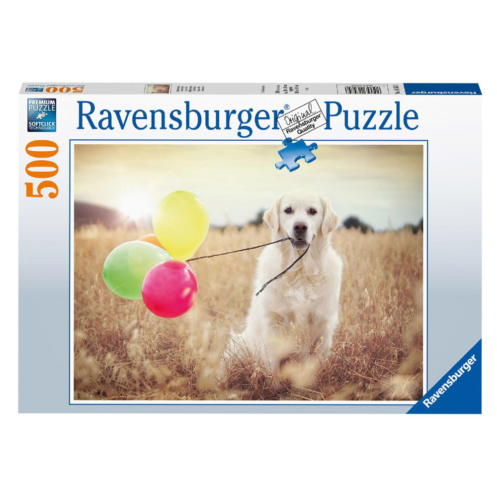Rompecabezas Perro con Globos 500 Piezas