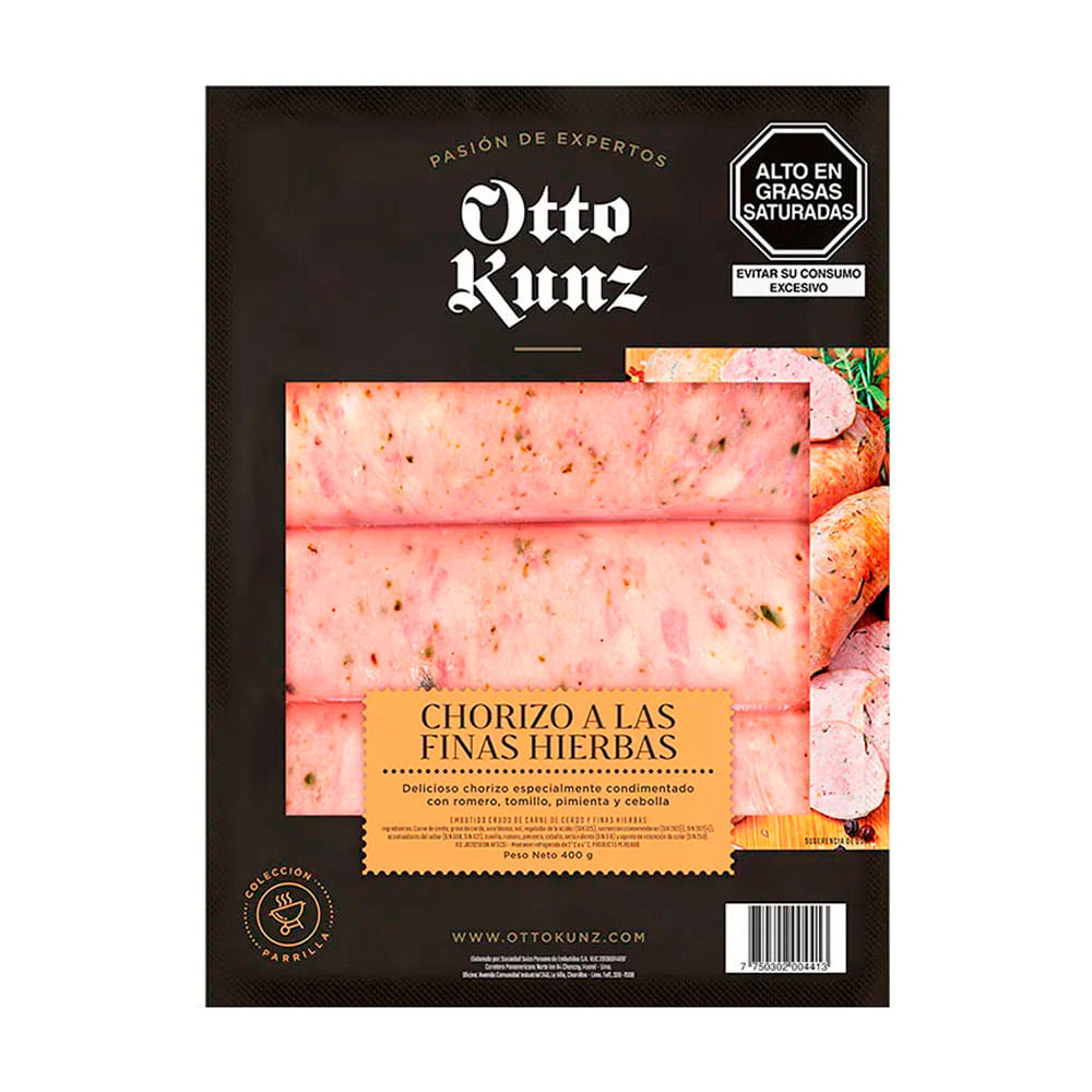 Chorizo a las Finas Hierbas Otto Kunz Paquete 400 g