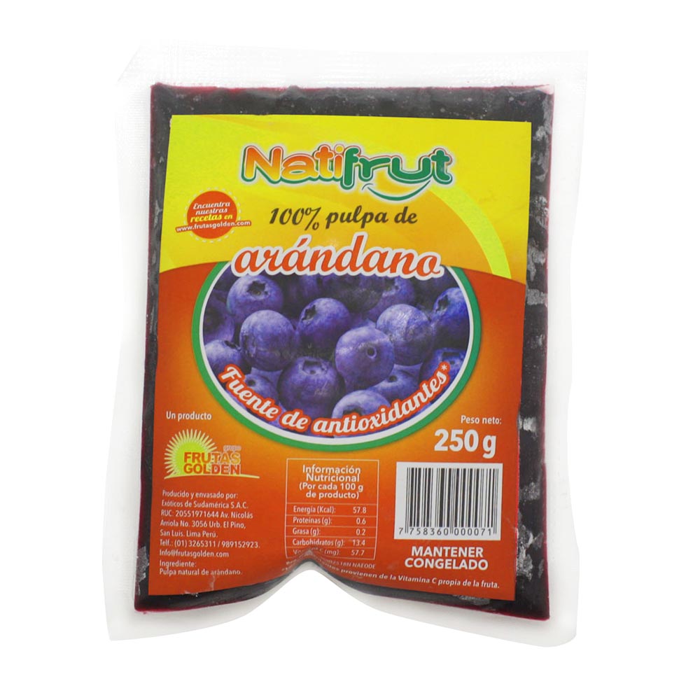 Pulpa de Arándano Congelada Natifut 250g