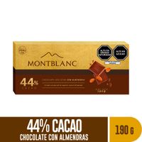 Chocolate con Leche y Almendras 44% Cacao Montblanc 190g