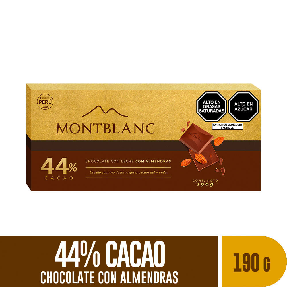 Chocolate con Leche y Almendras 44% Cacao Montblanc 190g