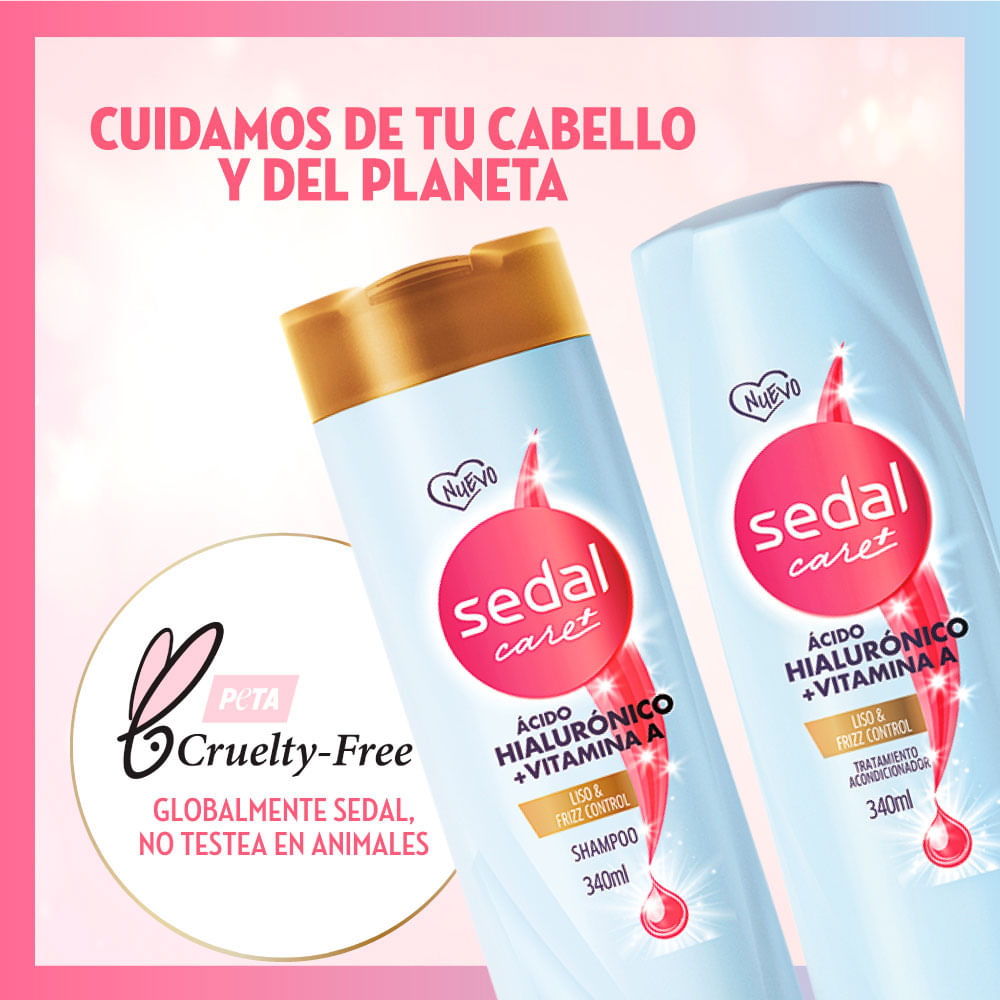 Sedal Care + Acondicionador Liso & Frizz Control Ácido Hialurónico ...