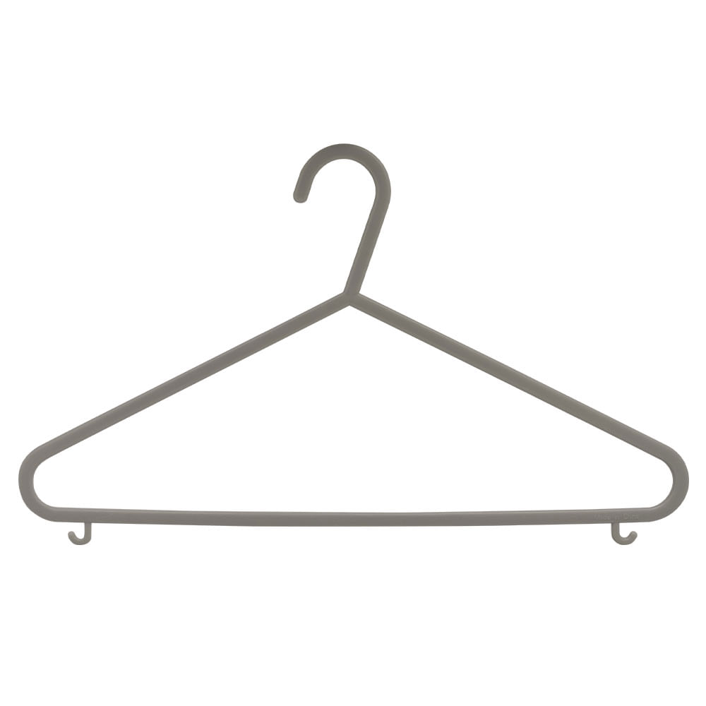 Pack 10 Colgadores Plástico Gris