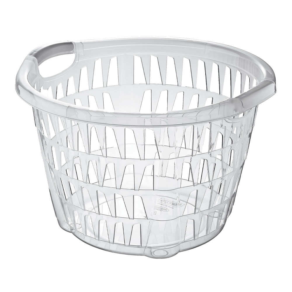 Cesto Lavandería Redondo Transparente 30 Lt