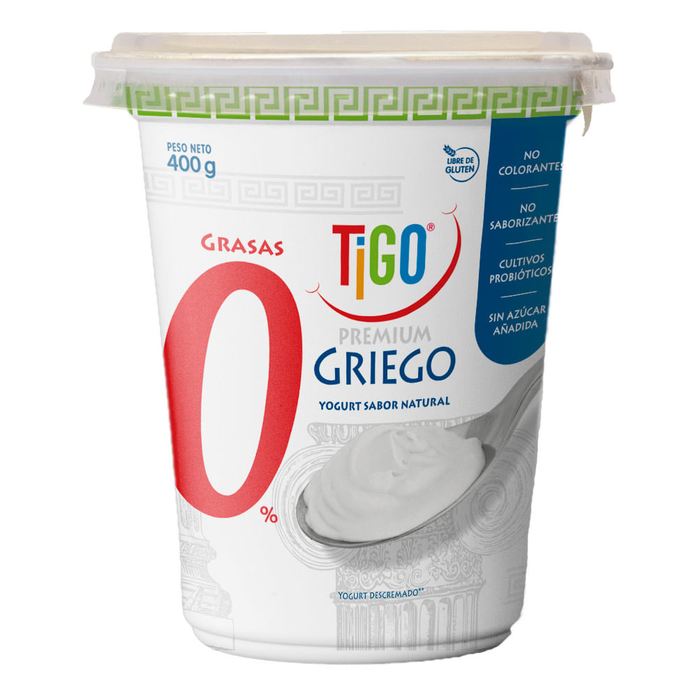 Yogurt Griego 0 Grasas Tigo Premium 400g Wong