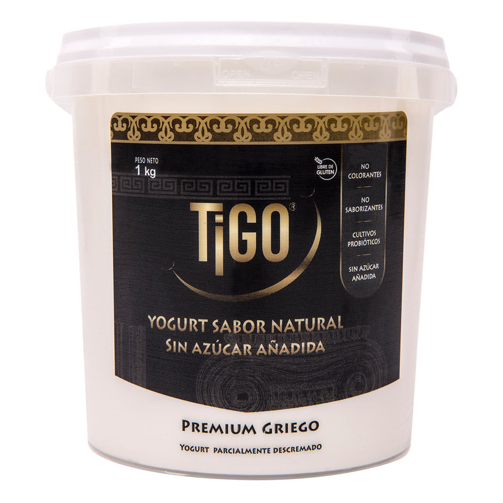 Yogurt Griego Sin Azúcar Tigo Premium 1kg