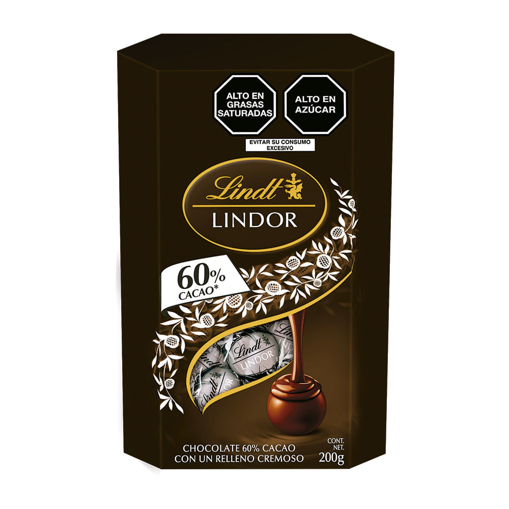 Bombones con Relleno Cremoso 60% Cacao Lindt Lindor 200g