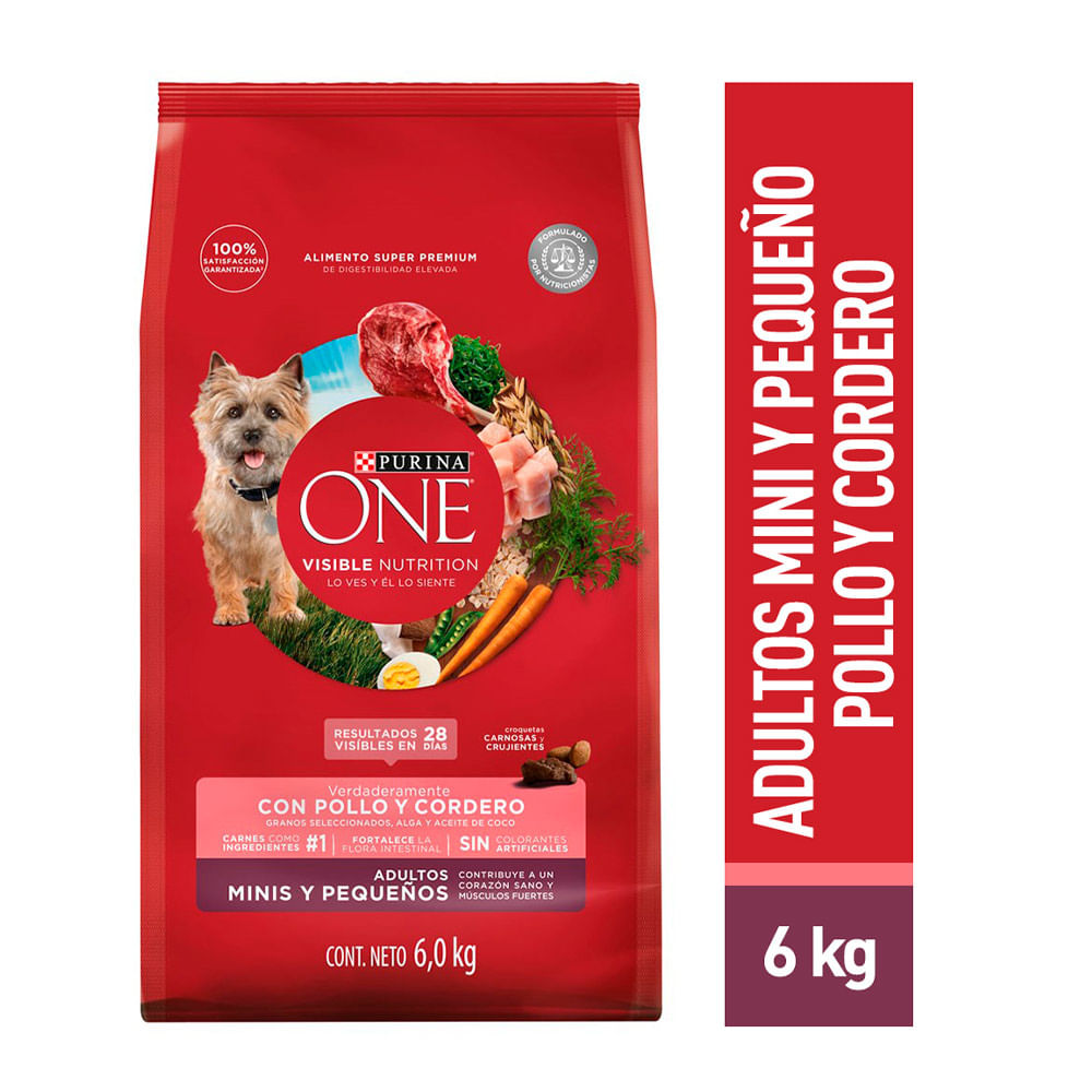 Alimento para Perros Minis y Pequeños Purina One Pollo y Cordero 6kg