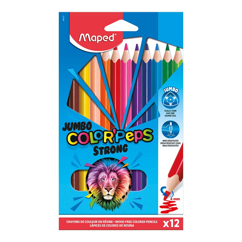 Lápices Maped Colores Jumbo x12