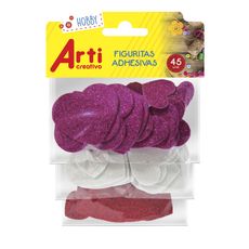 Figuritas-Adhesivas-Arti-Creativo-Corazones-Glitter-45-Unid-1-98820090