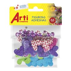 Figuritas-Adhesivas-Arti-Creativo-Mariposas-y-Corazones-66-Unid-1-98820096